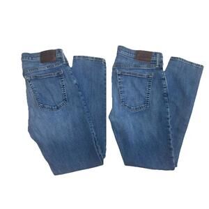 Lot of 2 Abercrombie Fitch Athletic Skinny Stretch Jeans Mens 31x30 Medium Wash